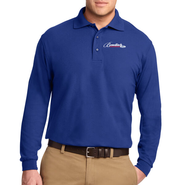 Mens - DP Silk Touch™ Long Sleeve Polo Thumbnail